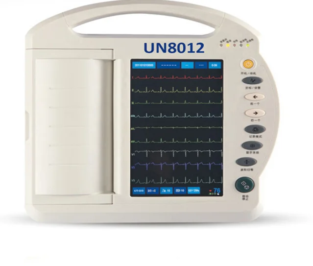 
UN8012 Color LCD Display ECG machine 12 channel portable hospital equipment 