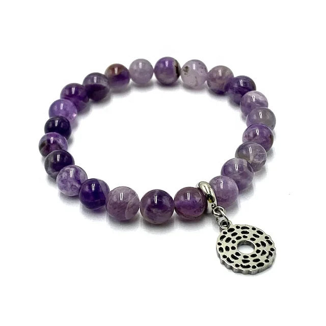 

Packaged in OPP bag property description chakra bracelet with stainless steel charm 7 chakra