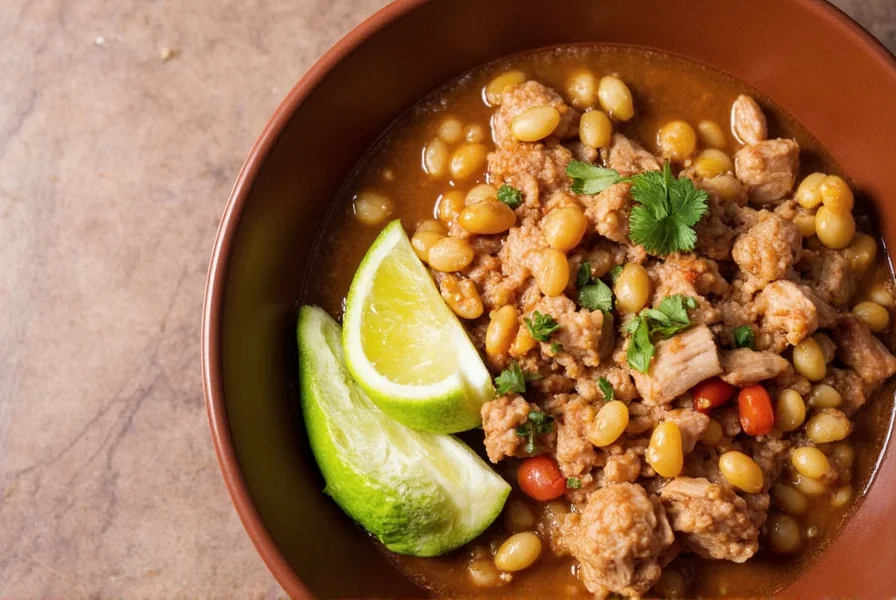 Assortment of garnishes for posole bowl
