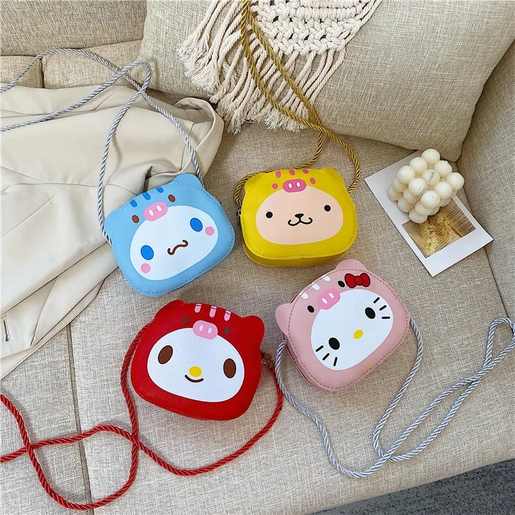 

Children's Bags Cartoon Girls Cute Kids Princess Baby Messenger Small Fashion Mini Coin Purse Personalized Pu Leather Tote Bag, Yellow, red, blue and pink