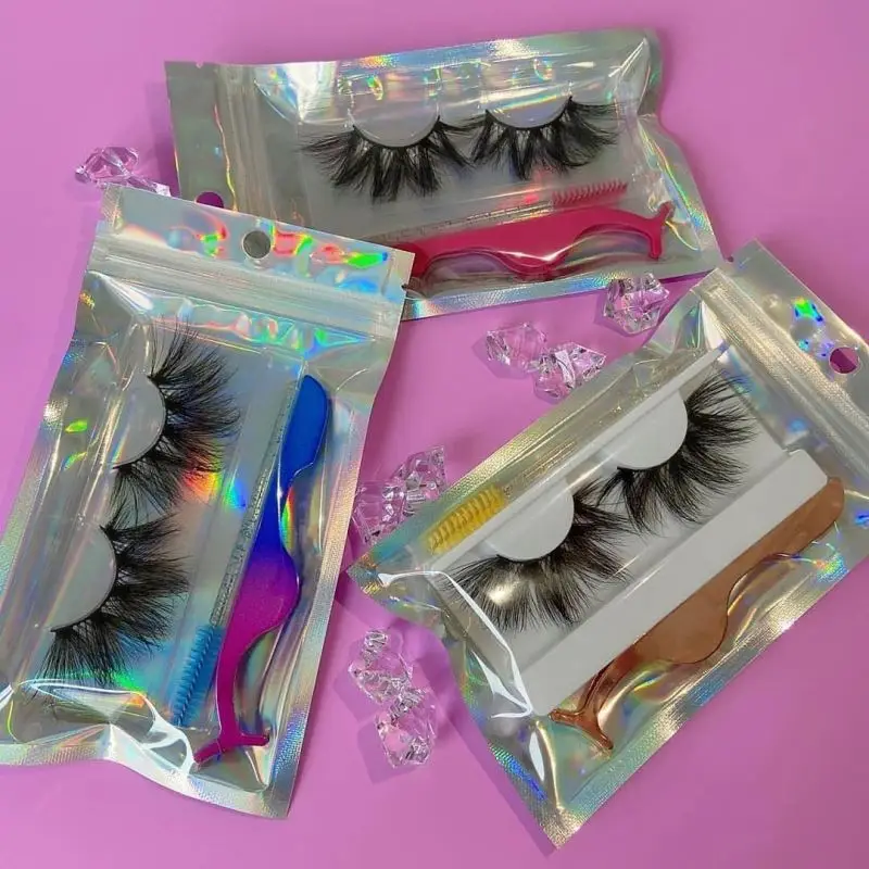 

30mm long thick full strip lashes mink eye lashes with customized packaging circle boxes, Natural black