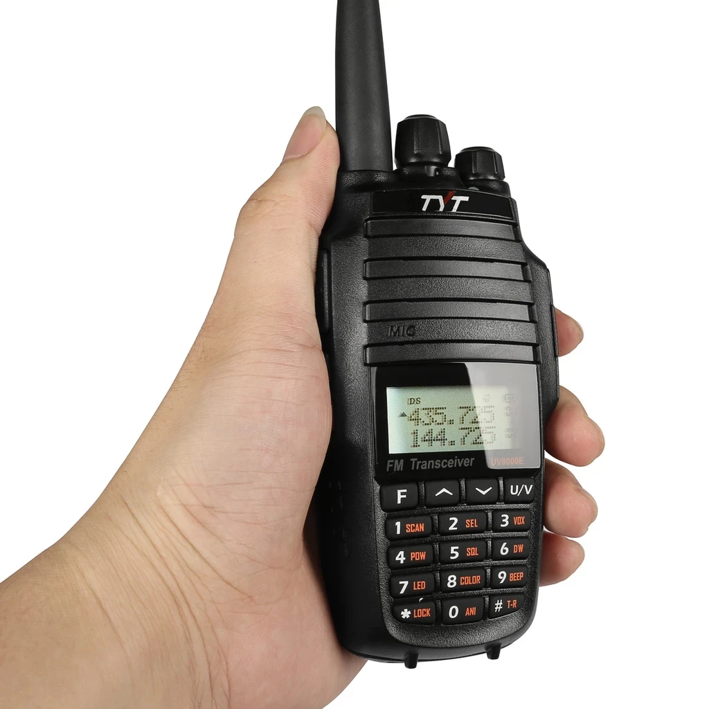 

US Overseas Warehouse in Stock TYT TH-UV8000D Handheld 10W Walkie Talkie Cross-Band Two Way Radio Dual Band Transceiver w/ Cable