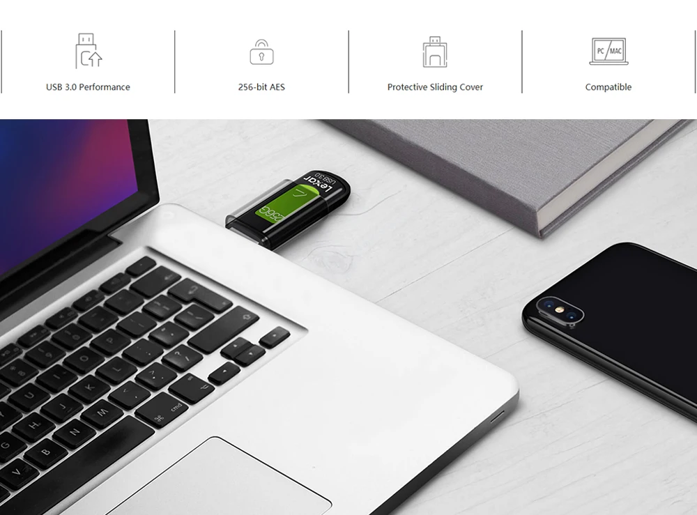 Lexar S57 USB Flash Drive 128GB 256GB Max Reading Speed 150MB/s JUMPDRIVE 32GB 64GB Pendrive Mini U Disk USB 3.0 Memory Stick - ANKUX.COM