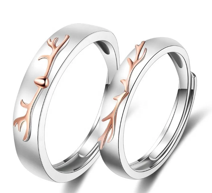 

Fashion Wedding Couple Rings Wedding Opening Jewelry Lover Anniversary Rings