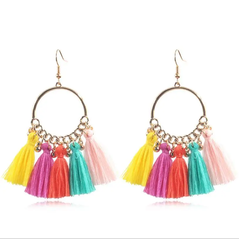

Fashion Luxury Tassel For Women Fringed Statement Earrings Bohemian Summer Party Jewelry