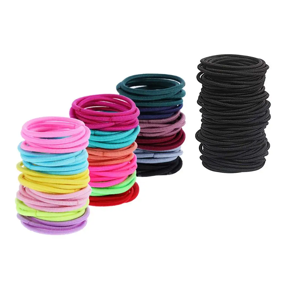 

Excellent quality Assorted Colors No-metal Hair Elastics Hair Ties Ponytail Holders