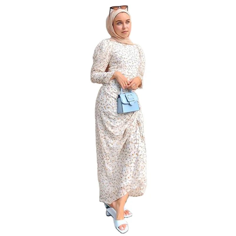 

Quality Manufacturer Directly Supply Eye-Catch Women Feminine Fashion Printed Long Muslim Dress Abaya