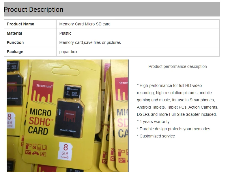 TF card strontium class10 with SD Adaptor 8GB TF SD memory card - ANKUX.COM