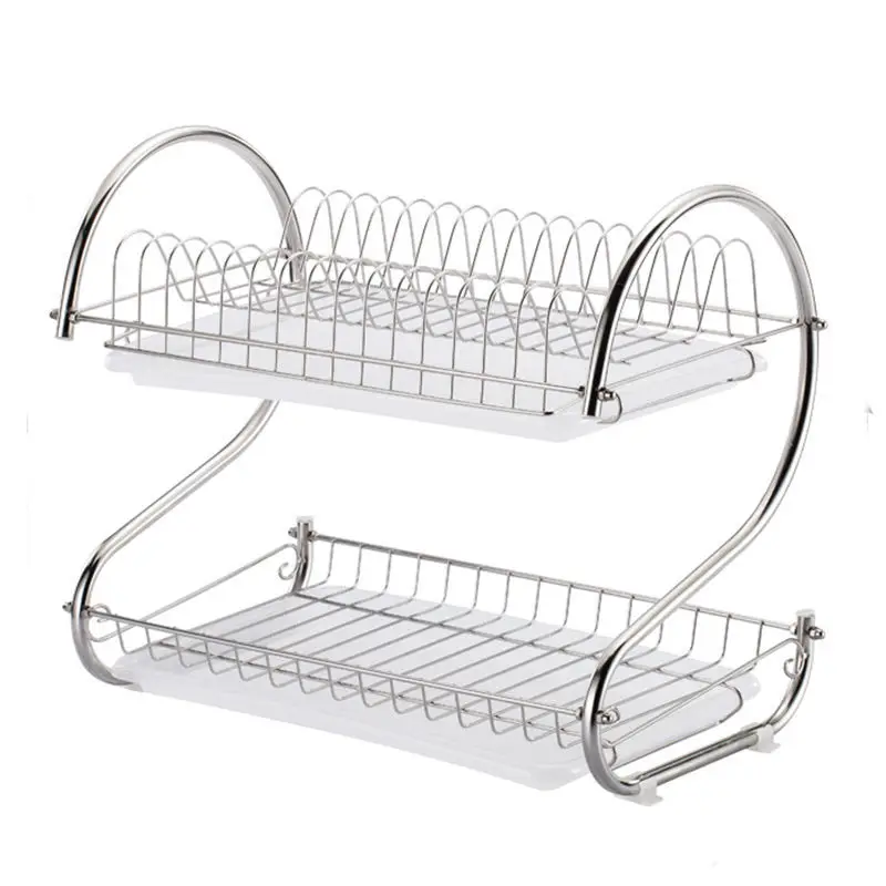 

Wholesale Stainless Steel Dish Rack Drainer Adjustable Kitchen Steel Rack Storage Holder Dish Rack