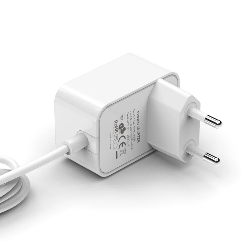 
5V 1A European standard CE GS ROHS certification high-end DC plug wall power adapter EU switching power supply 