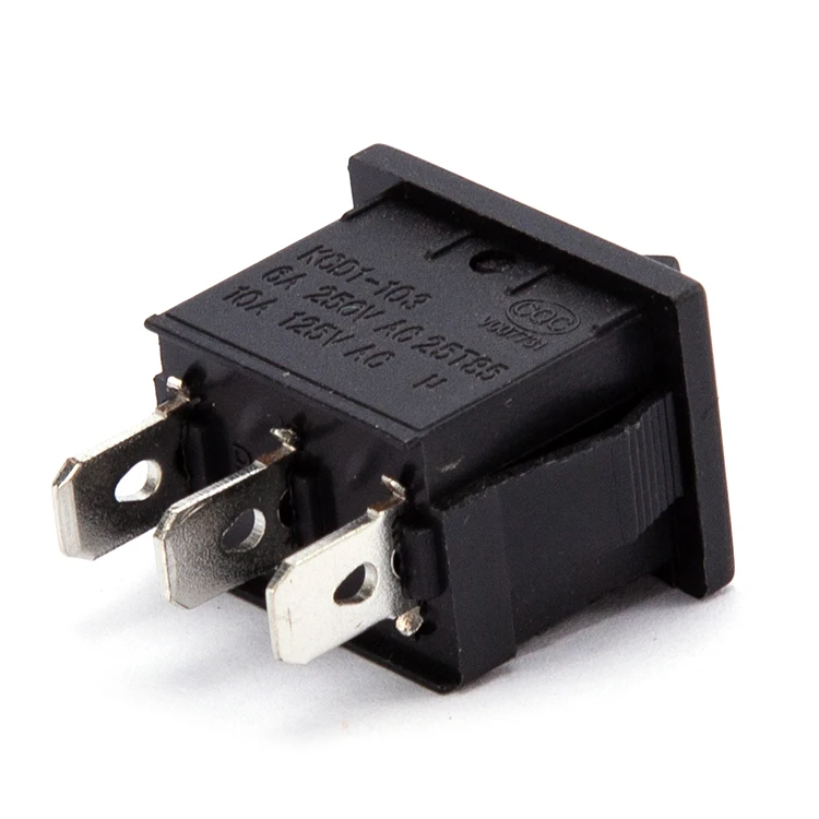 
KCD1-103 6A 250VAC Switch 3PIN ON OFF ON Rocker Switch 