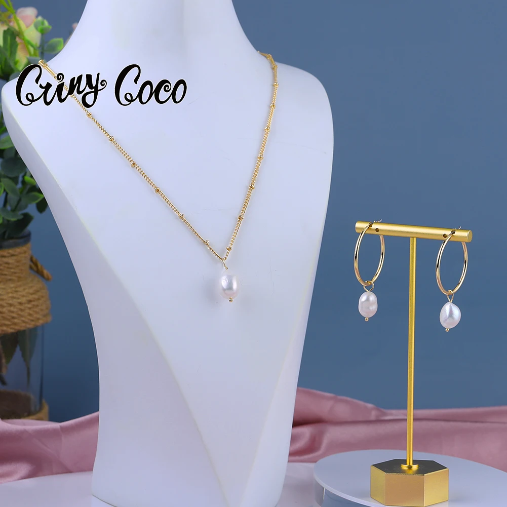 

Cring CoCo Red Yellow Pearl Set Polynesian jewelry set Real Freshwater pearl wholesale FHoop Earrings Hawaiian Jewelry Set, Picture shows