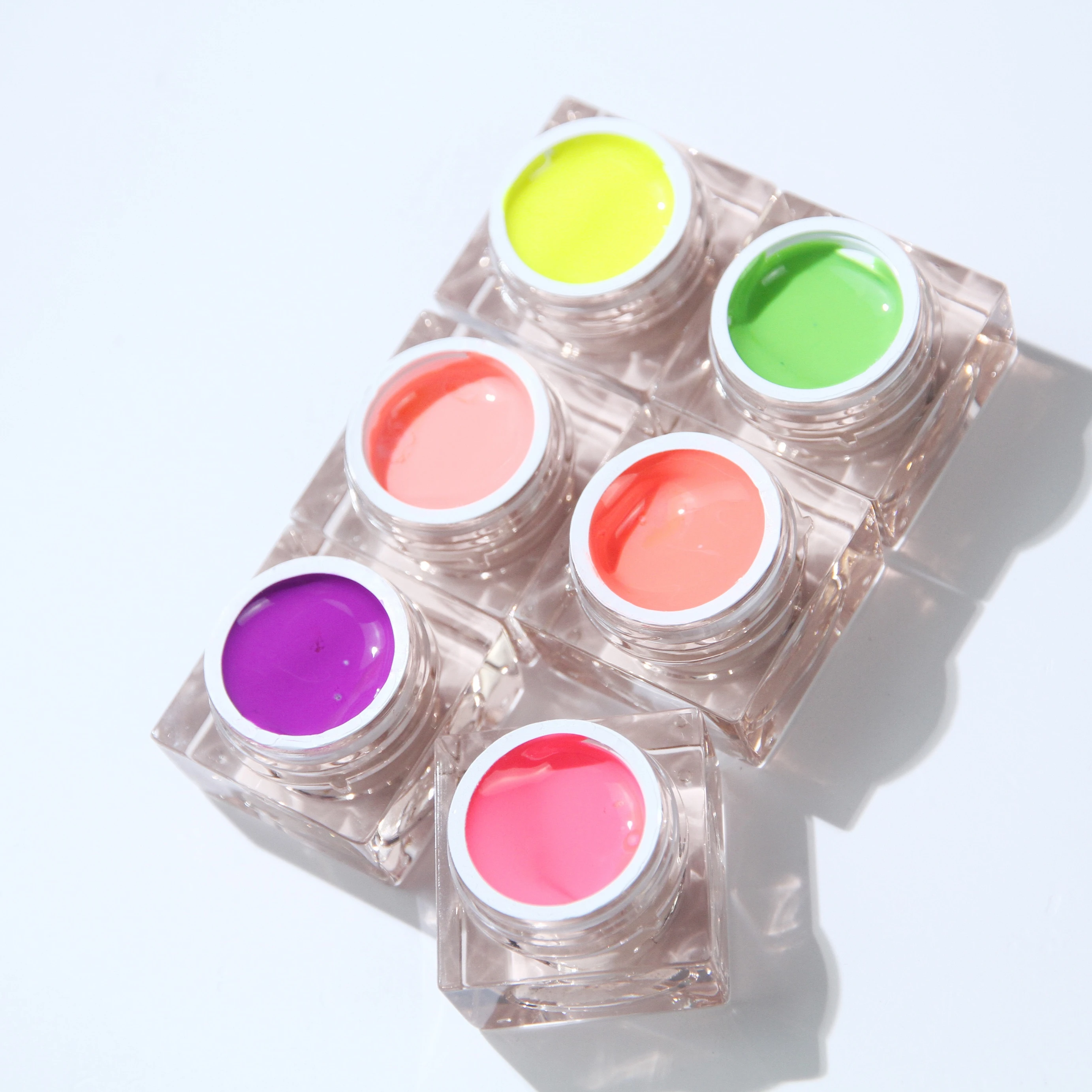 

READY TO SHIP Fluorescent Purple Colorful Green Painting For Nails Supplies Color Gel UV gel nail polish set, Customised