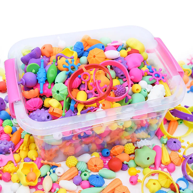 Pop Beads - 500+pcs Diy Jewelry Making Kit For Toddlers 3-8 Year Old