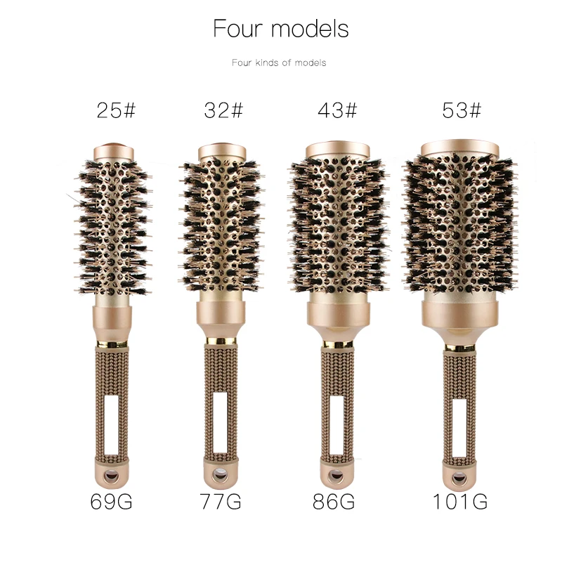 

professional Salon Hair Brush Heat-resistant Brush Nano Technology Round barrel Hair Brush