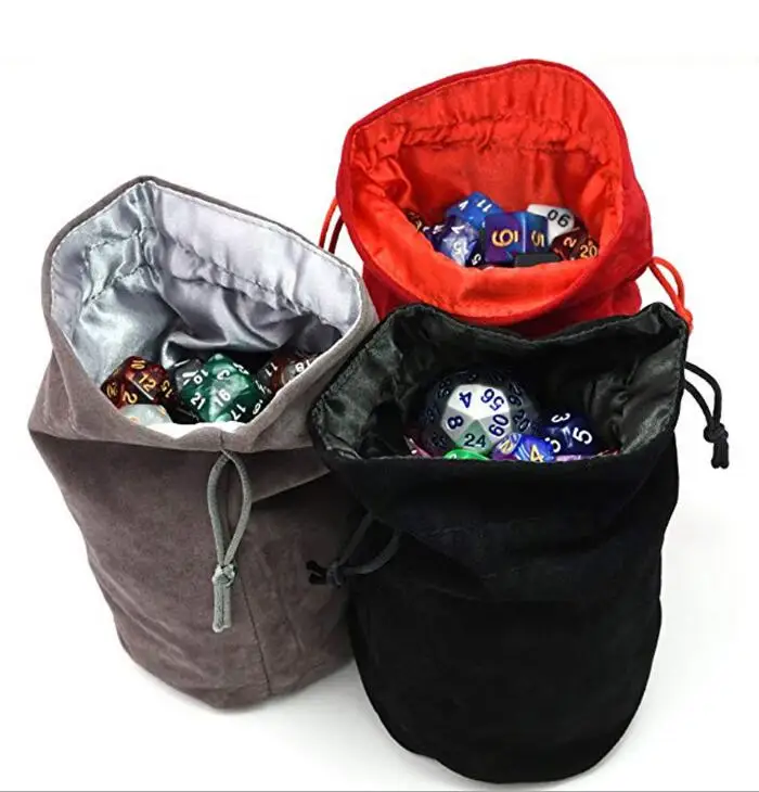 

Handcraft drawstring bag for dice game hoarders ,velvet bag for DND dice