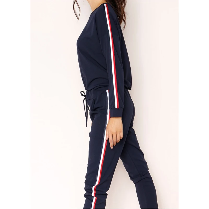 

Custom Label Women Ladies Tracksuit Two Pieces Set Sweatshirt Pant Clothing, Customized