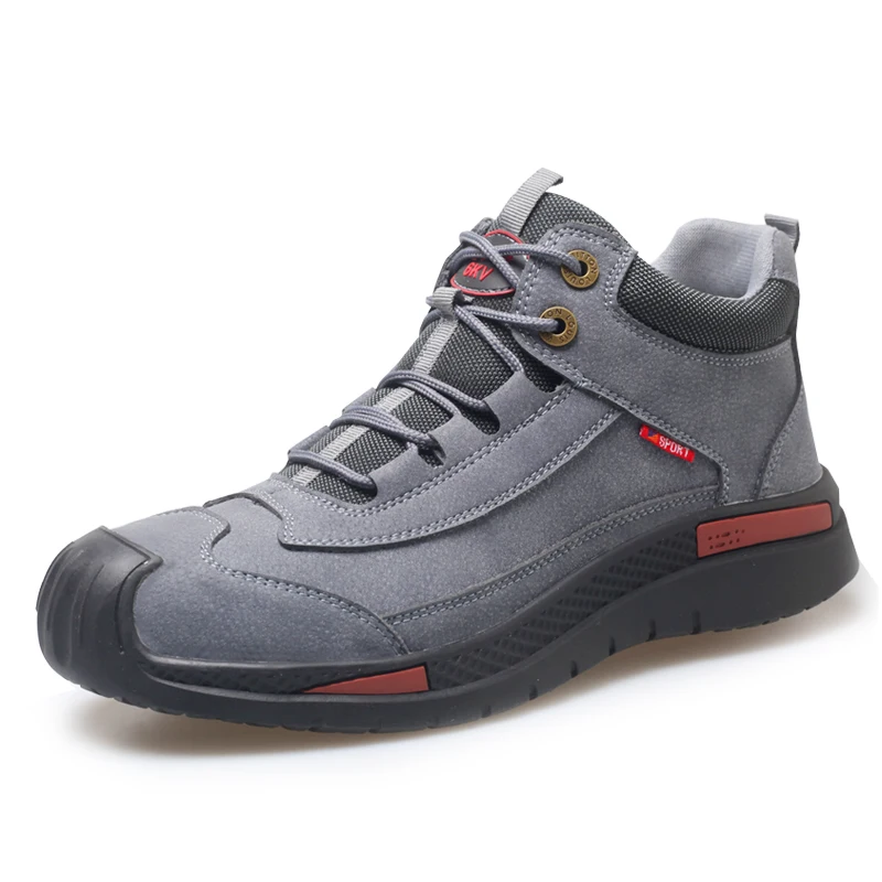 

New style water proof microfiber leather outdoor work men anti puncture fashion safety shoes