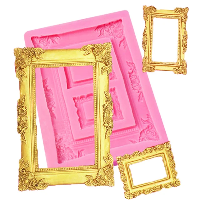 

H056 Silicone Resin Mould Food Grade Silicone Mold 3D Photo Frame Silicone Molds For Making DIY Supplier, Customized color