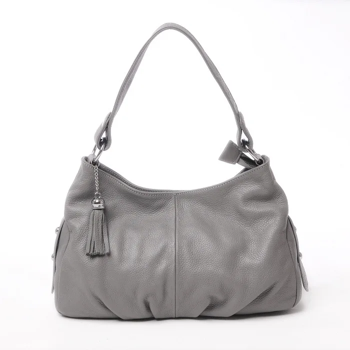 

Hot Sale Female Handbag Tassel Decoration Genuine Leather Handbags Top Cowhide Shoulder Bags For Women 2019