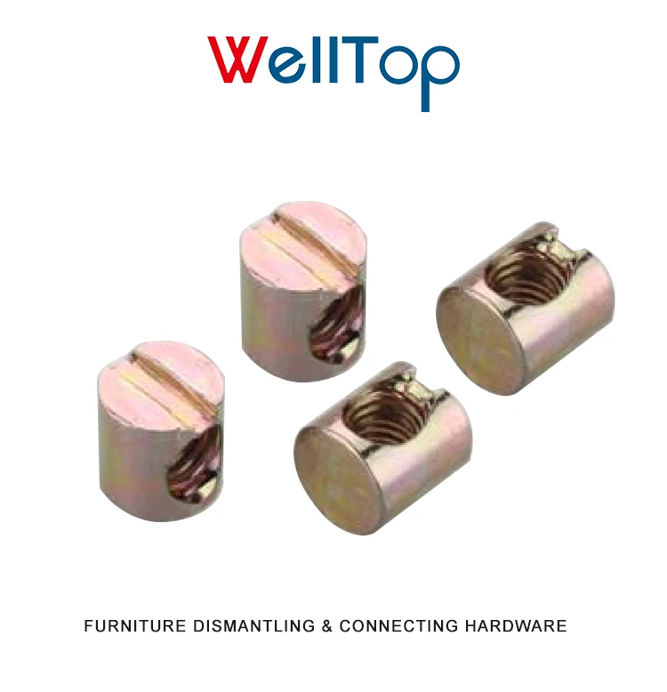 Bolts Cross Dowel Slotted Fittings For Beds Chairs Horizontal Hole Nut Hammer Embedded Nut Vt11