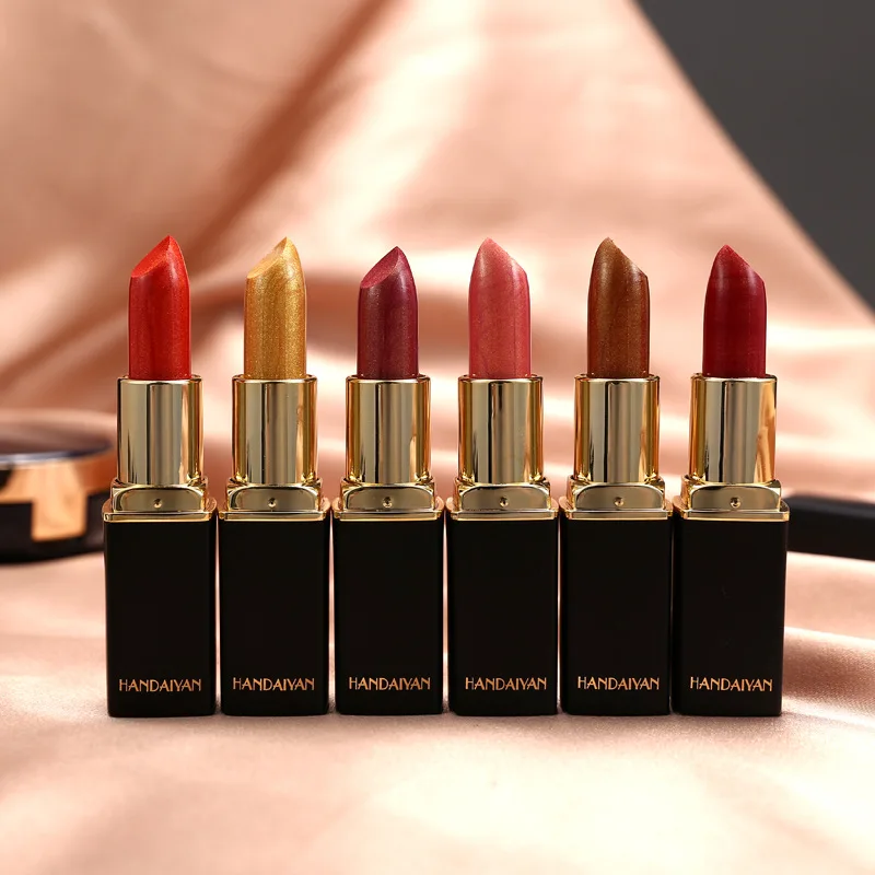 

Diamind Giltter Matell Lipstick high pigment shinning Pearly Lip Stick Beauty Makeup
