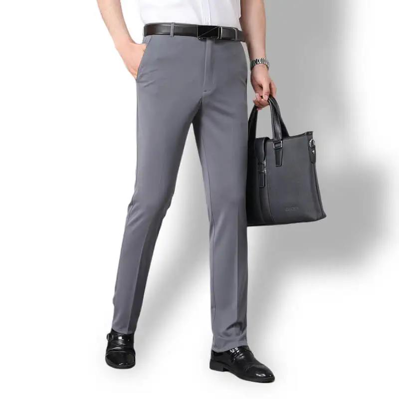 

Wholesale casual trousers men's chino business pants slim men fit trousers, Black