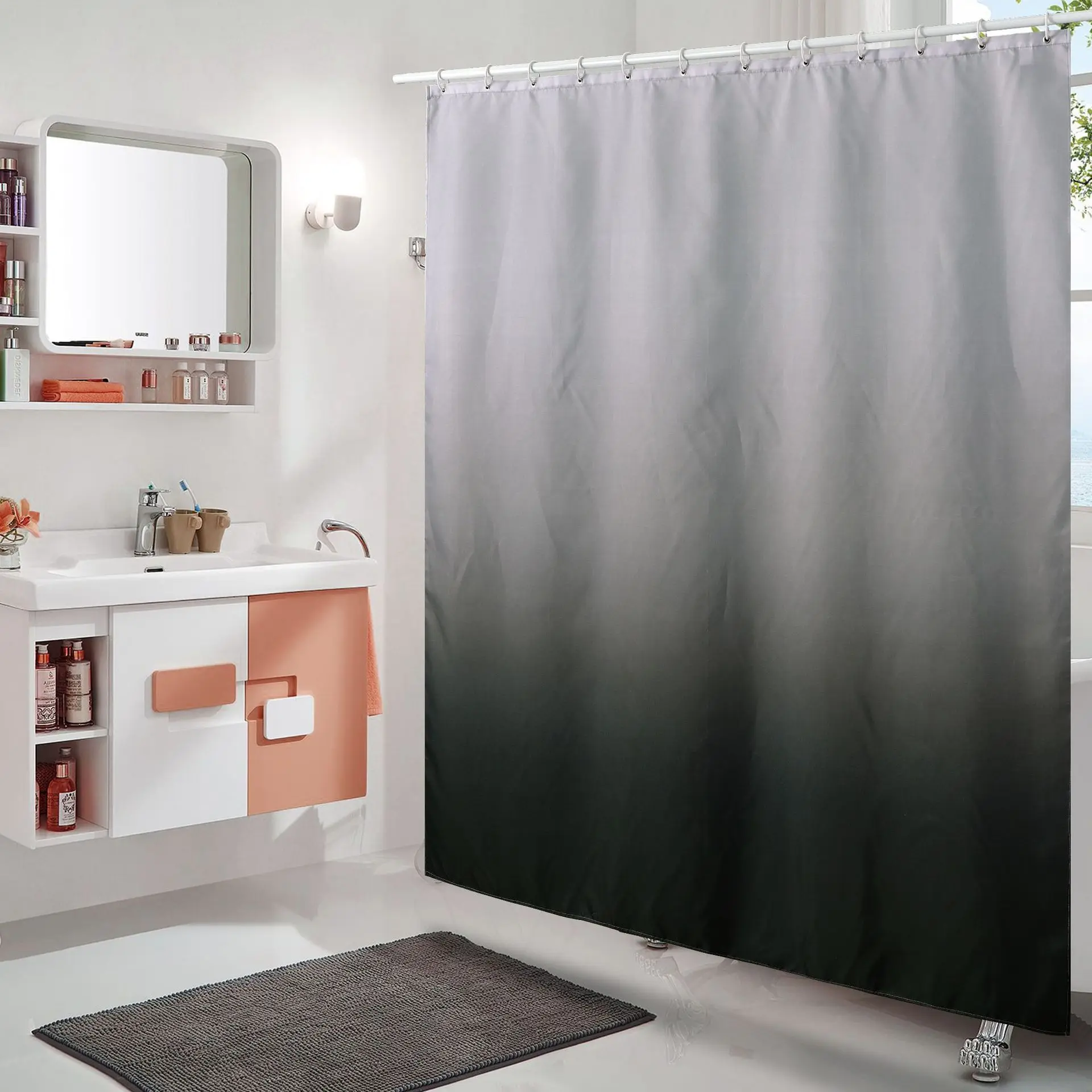 

Bathroom Toilet Partition cortinas de bano rideau de douche Plain Shower Curtains