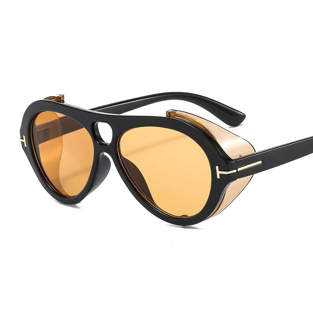 

2021 New Punk Style T-Word Decorative Sun Glasses Men And Women Retro Fashion UV400 Sunglasses