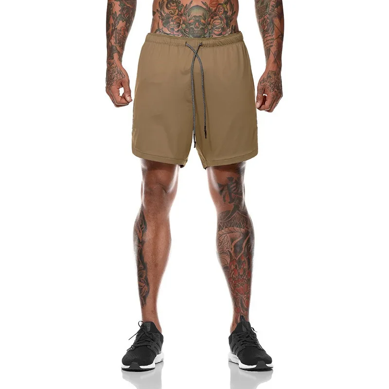 

New Product Mens Cotton Breathable Solid Color Fitness Sports Summer Shorts, Customized color