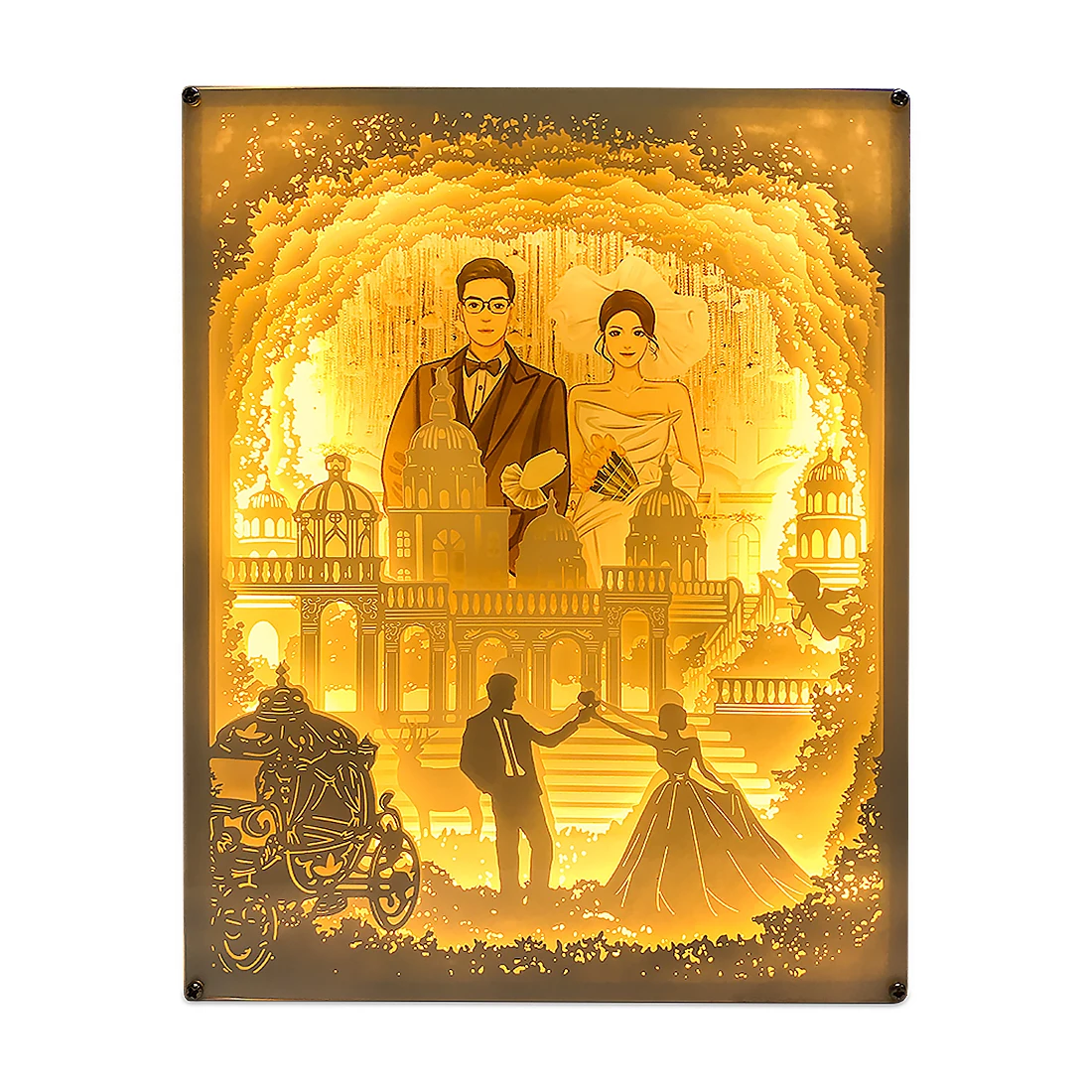

Weekly Deals Creative Gift Wedding Souvenir Paper Carving Night Lamp Replaceable Photo Paper Cut Shadow Light Box