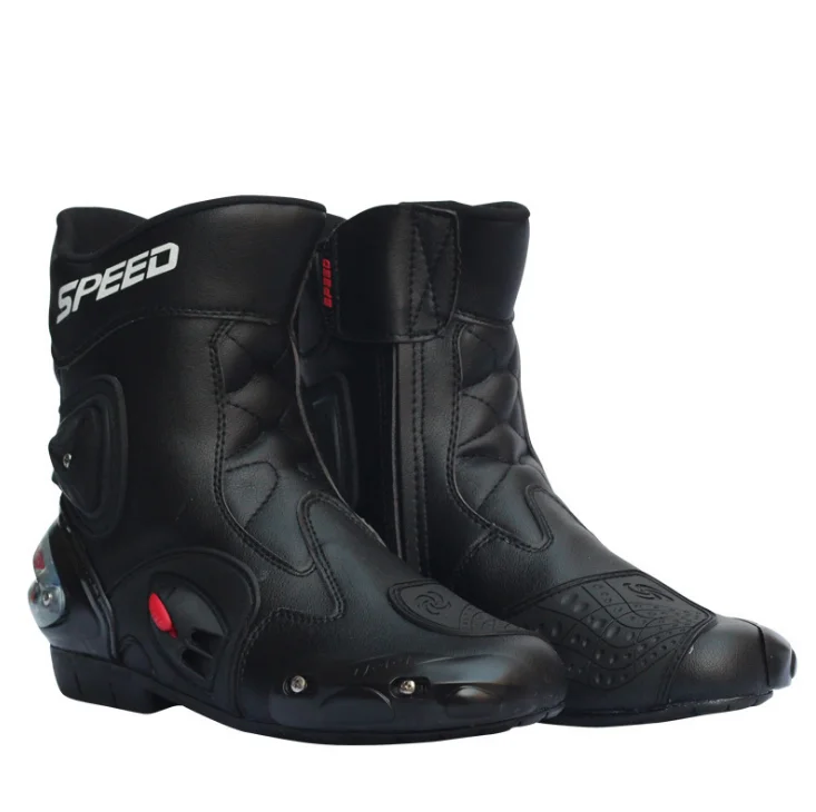 

PRO-BIKER SPEED Ankle Joint Protective Gear Motorcycle Boots Moto Shoes Motorcycle Riding Racing Motocross Boots BLACK RED WHITE