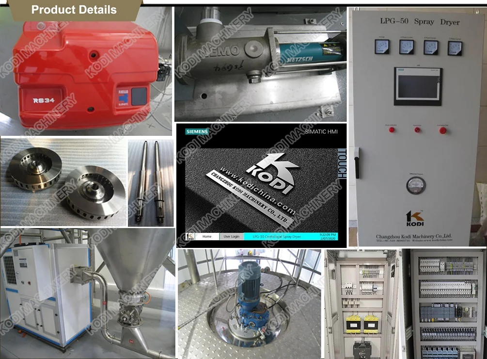 Lpg 100 Model Centrifugal Yeast Dryer Yeast Extract Protein Spray Dryer