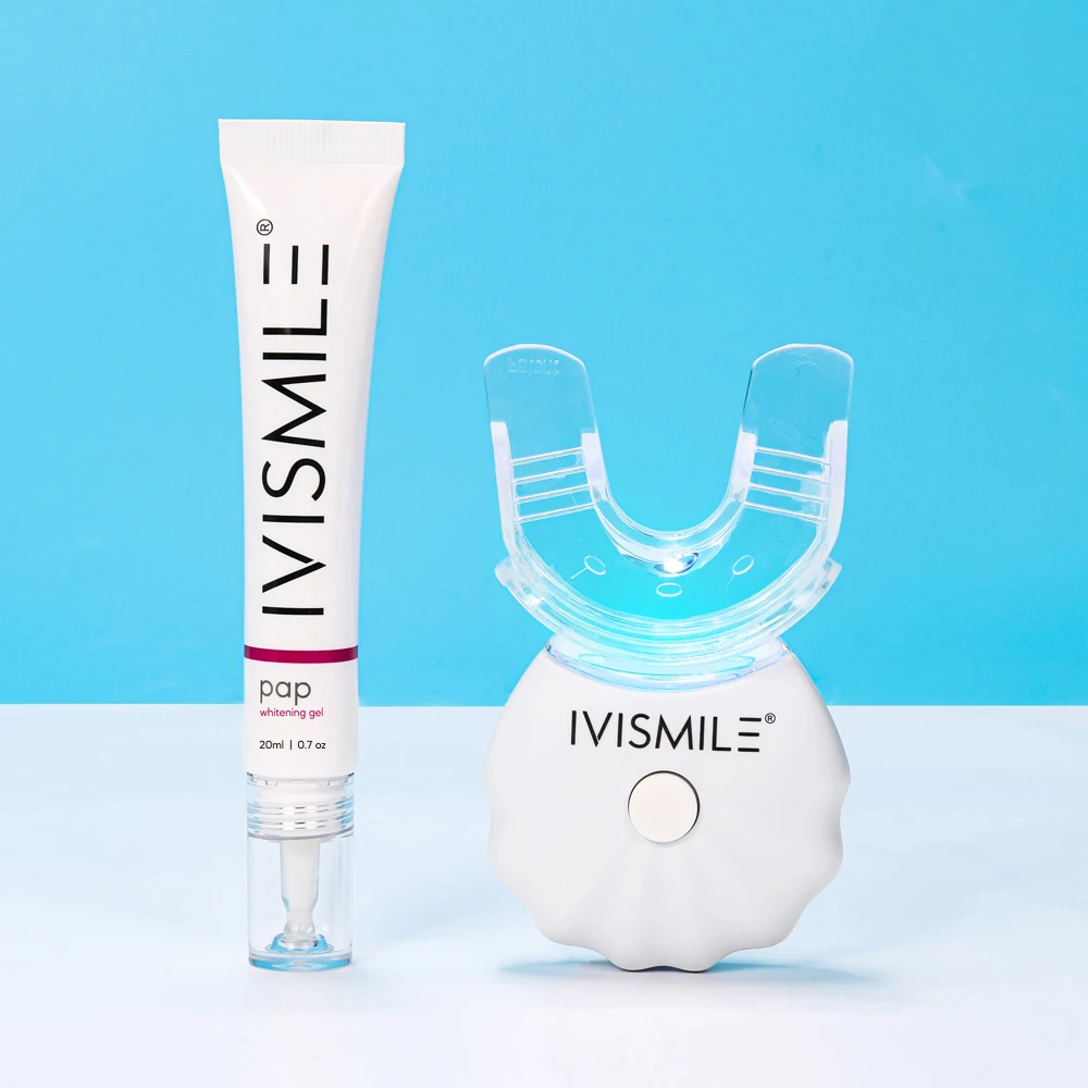 

IVISMILE New Formula PAP Gel Kit Bleaching Gel For Adult Use 5 Star Teeth Whitening Kits Home Use, White color
