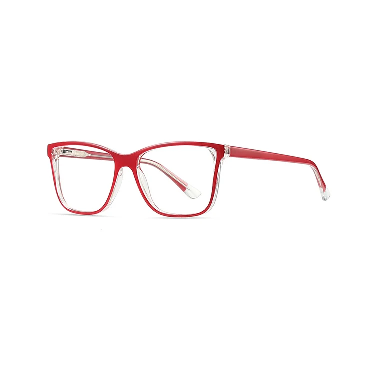 

2021 new amazon popular High Quality Fashion Anti-blue light reading TR90 glasses square Frames Optics Eyeglasses women, 6 colors