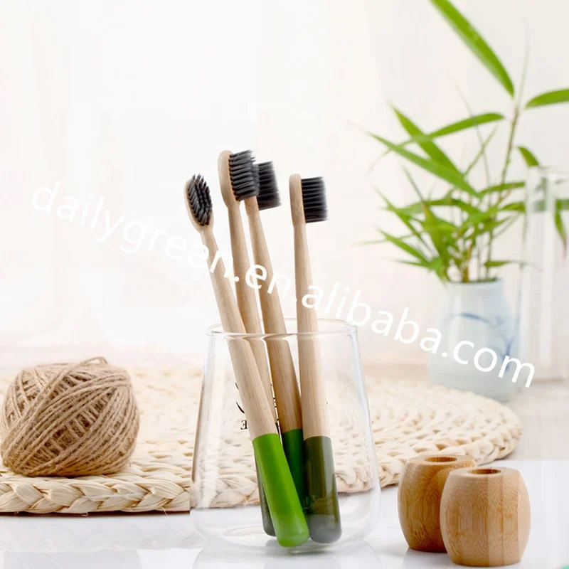 

Wholesale CE Certification Eco Friendly Natural Charcoal Bristle Organic Bamboo Toothbrush