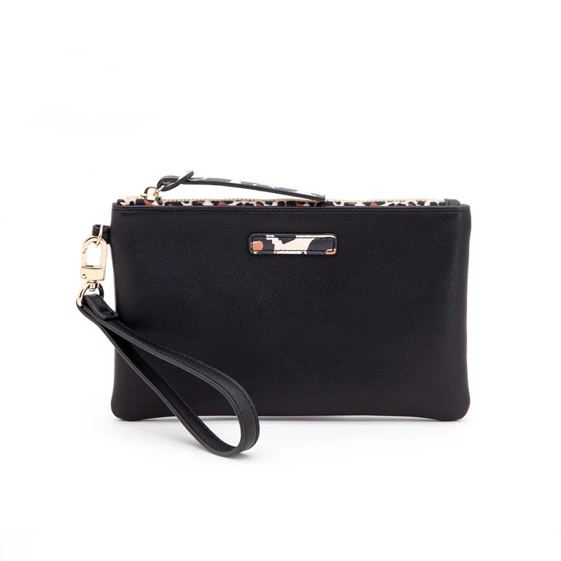 

large capacity custom card holder PU leather waterproof short wallet with zipper