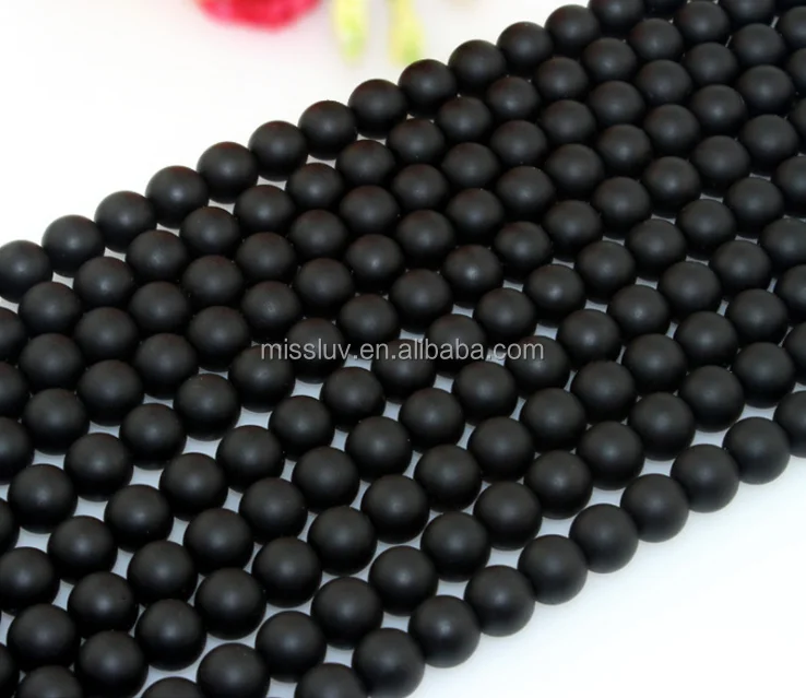 

Natural stones Matt black color loose beads for jewelry making 6mm 8mm 10mm Matt black agate gemstones natural stones from China, As picture