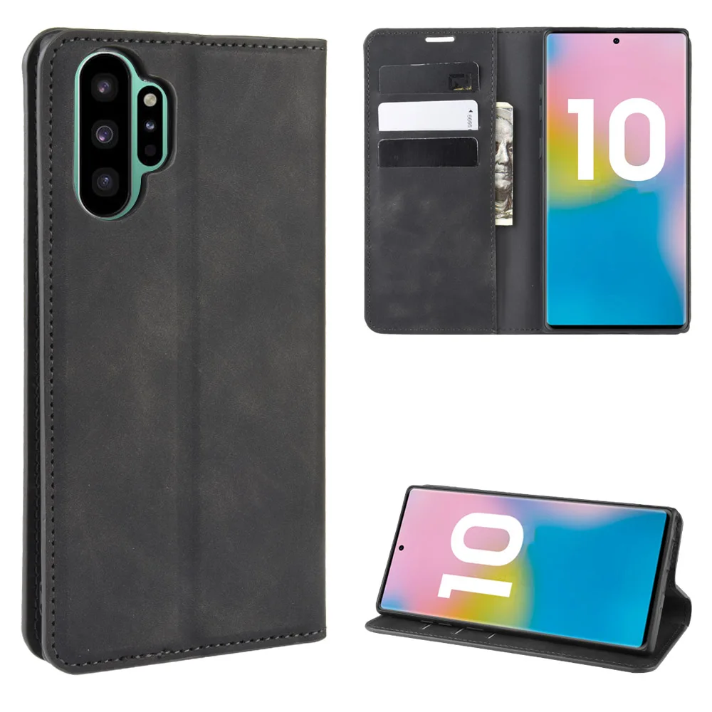 

For Galaxy Note 10 Plus Case Mobile Back Cover Leather Phone Cover Phone Case for SamSung Galaxy Note 10 Plus Case Mobile Cover, Black, red, blue, gray, pink