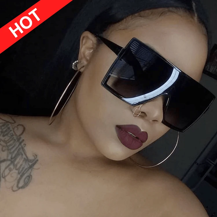 

Kenbo Eyewear New Fashion Chic One Piece Oversized Sunglasses Vendor Flat Top Thick Frame Shades 2022