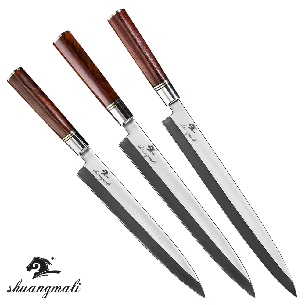 

Germany 1.4116 Steel Japanese Yanagiba Kitchen Chef Sushi Sashimi Knife, Metal color