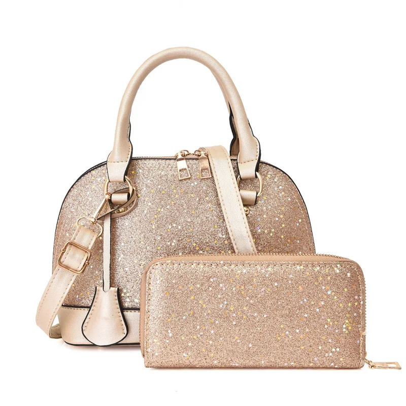 

New two piece sequined shell ladies handbag ladies big hand bag, Customizable