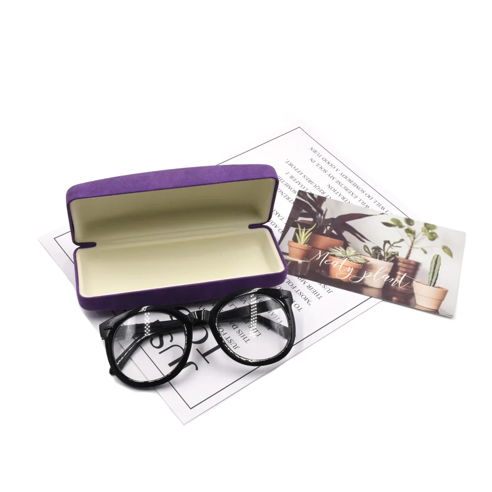 

Factory Exporting Black Pu Leather Material Cute Hard Eye Glasses Case Eyewear Storage Box, Customized color