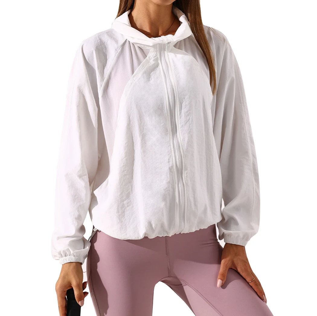 

Women Winter Full Zipper Quick Dry Windproof Active Running Fitness Jacket