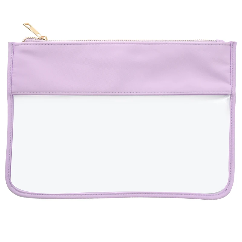 

Best Price Toiletry Bag Simple and Letter Patches Available Clear PVC Cosmetic Bag Portable Travel Toiletry Bag, Customizable