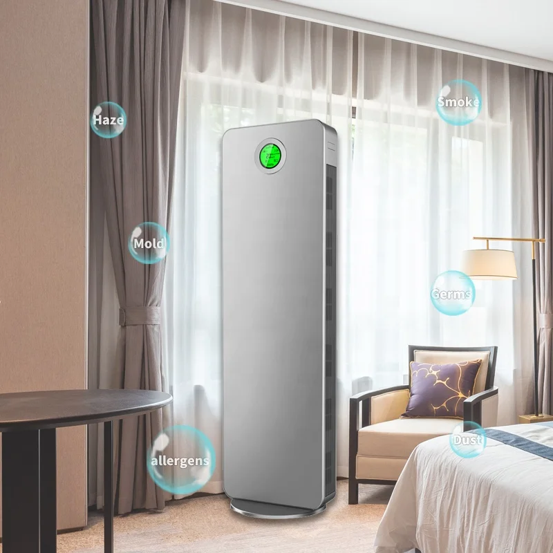 Medical air purifier with uvc + hepa filter H13 bacterial removal rate 99.66%