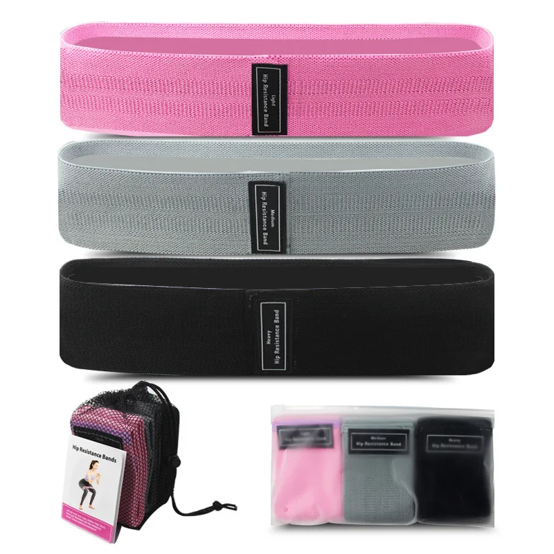 

Hip bands 3pcs Resistance Bands Set Workout Elastic Sport Booty Band Fitness Equipment For Yoga Gym Training Fabric Bandas, As the pic shown