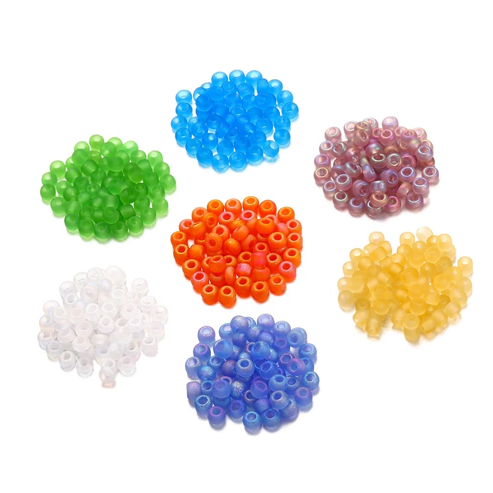 

1800pcs/bag Frosted colors 2mm Glass Seed Beads For jewelry Making DIY Garment Accessories, Colorful