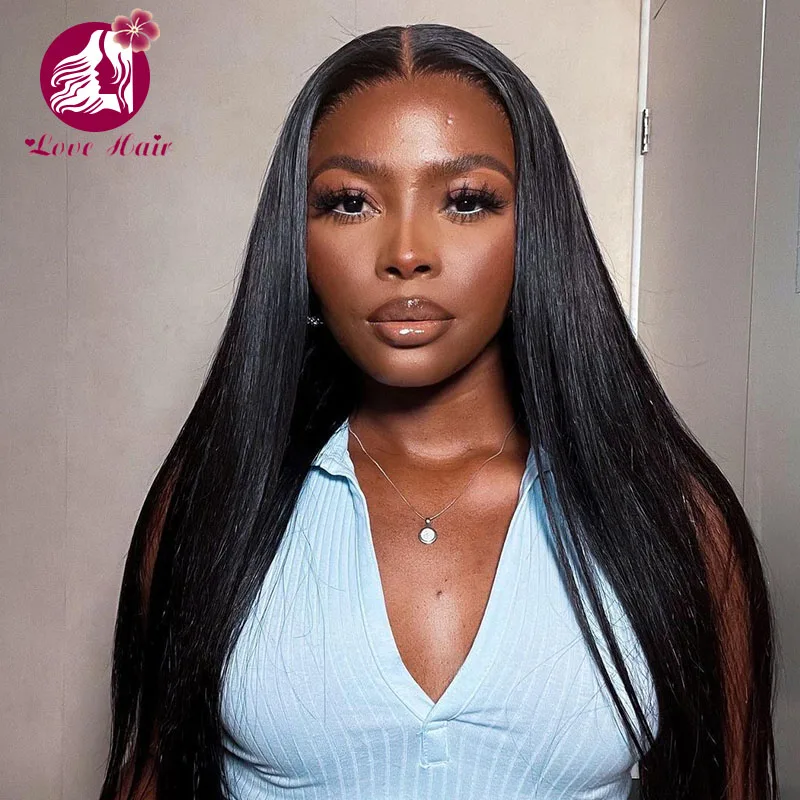 

Free Shipping Brazilian Human Hair Lace Front Wig 10-32 Inch Silk Straight Wig Pre Plucked Bleached Knots 4x4 Lace Front Wigs