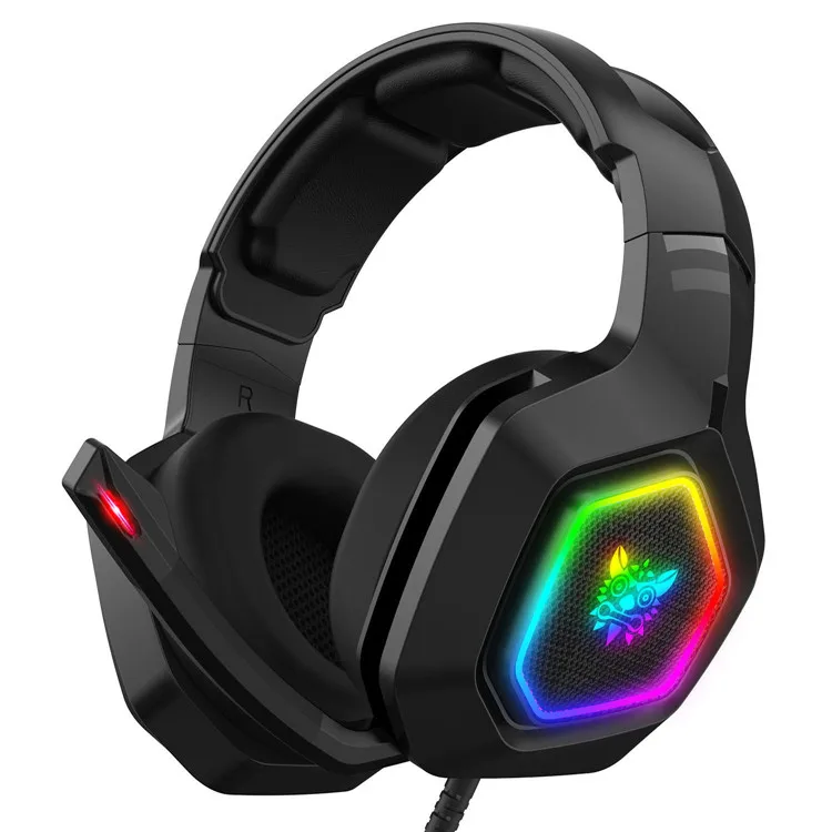 

ONIKUMA Custom logo rgb colorful light headset K10 50mW noise cancelling microphone mobile gaming headphones